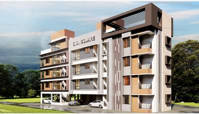 Elevation for Zion Square Apartment, Ernakulam
#apartmentdesign 
#elevation 
#rendering 
#Designs