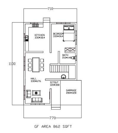 Plan designed for a plot of 4 cents.
#3BHKHouse #smallplots #budgethomes