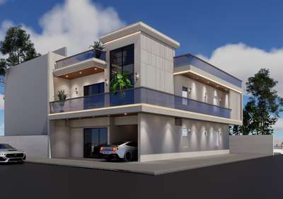 corner house elevation  #HomeAutomation  #Contractor  #3d  #ElevationHome  #ElevationDesign