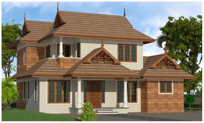 Traditional home #keralatraditional  #Nalukettu  #SlopingRoofHouse  #richlook