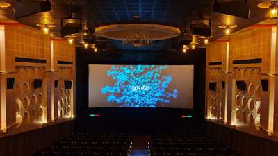 our completed Theater project interior. LUMIERE. SANGEETH THEATER Kottakkal