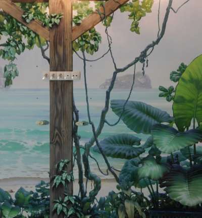 green and coastal  scenic  wall art # wall mural# hyper realistic  wallmural