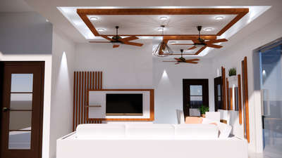 living and dining interior work . including false ceiling, tv unit, wooden work ,dining wall, fishing.
#InteriorDesigner #Architectural&Interior