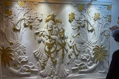 #radhakishanmural  #goldleafing  #