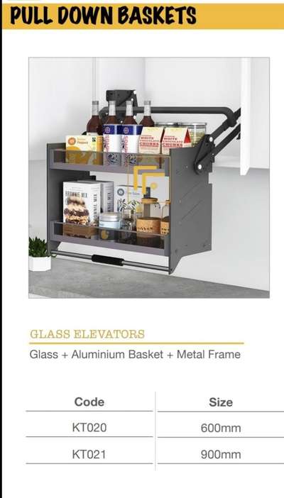 #ModularKitchen  #pulldown cabinet