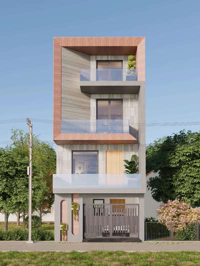 A Beautifull house #exteriordesigns  #Architect  #InteriorDesigner #ElevationDesign  #Homedecore 
 #Architect
