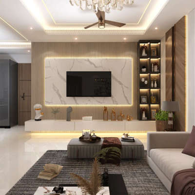 modern Tv unit # false ceiling # Display  # Panelling.