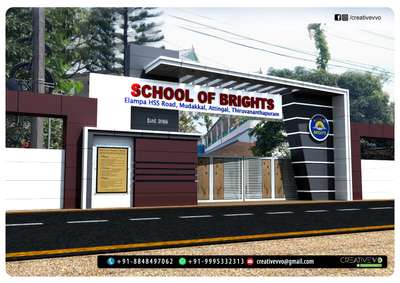 Entrance Design ACP.

Designed for School of Bright, Elampal, (to SanFab-tvm) Design consists of arch, gate, security room & compound wall

 #acp  #archdesign  #gatedesign  #architecturedesigns  #acp_cladding  #acp_design  #acp3d  #3d  #3DPlans  #3D_ELEVATION  #3dbuilding  #best3ddesinger  #best3dservice  #ElevationDesign  #moderngate  #Minimalistic  #3drendering  #trendingdesign
