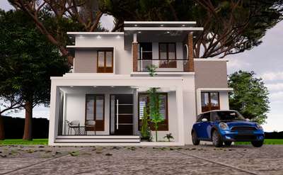 3D design.🏡
.
.
3bhk
1600sqft house
.
.
 #budgethomes #enscape #KeralaStyleHouse #keralahomeplans #beautifulhomes #HouseDesigns