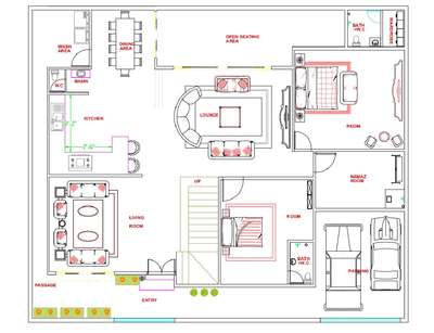 50x60 floor plan of pent house 🏡  #penthouse  #FloorPlans  #2DPlans  #LayoutDesigns