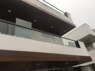 Aluminium top glass reling