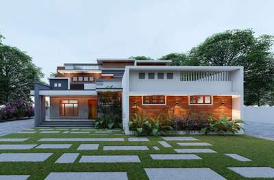 ELEVATION 
client :Mr.Renjith 
location :sasthamngalam 

4bhk |2700 sqft 
 #exteriordesigns  #rendering  #2700sqftHouse  #LUXURY_INTERIOR  #koloapp  #KeralaStyleHouse  #homelover  #HouseDesigns  #4BHKPlans  #FlooringTiles  #Architect  #architecturedesigns