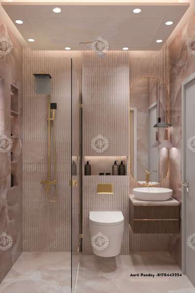 Onyx marble 
design for washroom 
by AP INTERIORS 
Aarti Pandey 

#washroom #onyxmarble #onyx #hanginglight