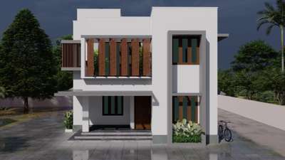Residential Renovation project exterior design proposal for Mr. Jijo at kollam paravur. 
sqft : 2150 
year : 2025 
 #Architect #ProposedResidentialProject 
 #InteriorDesigner 
 #keralahomestyles