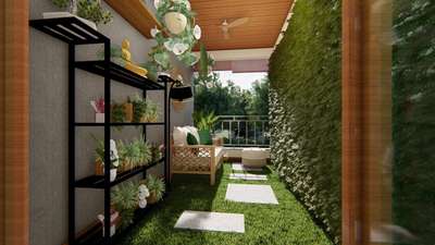 Balcony renovation design 
#Architect #architecturedesigns #BalconyGarden #3drenders