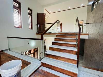 #wood and tuffon glass Staire 
# Dm 7907118897