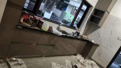 modular kitchen work finish .