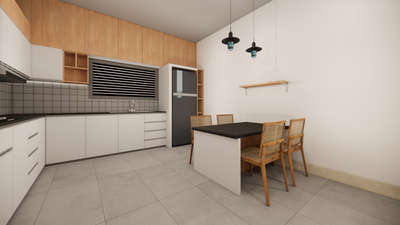 Upcoming Kitchen Interior at Chemmad.

A minimal light shaded renovated kitchen, designed in a minimalistic and modern style, mainly using the colours black, white, greys, and wood
 #KitchenIdeas #KitchenCabinet #KitchenInterior #minimal #InteriorDesigner #architecturedesigns #modernkitchenstyle  #KitchenRenovation