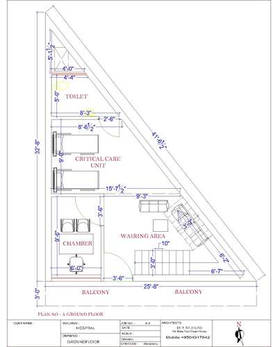 House 📞 850-491-7642 plan of triangular clinic 
#hospital #hospital_floor  #youtubeshorts  #clinicdesignideas