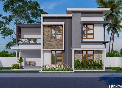 4bhk
firstfloor: 663sqft
groundfloor :743sqft
total:1406sqft
name:rashid
place- palakkad
 #3d #4BHKHouse #exterior_Work #budgethomes