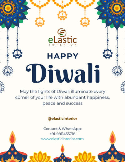 Wishing you and your family a #Diwali filled with light, laughter, and endless joy.

India's top interior and construction company.

#elasticinterior
#interiordesigner

Thanks 
Elastic Interior 
www.elasticinterior.com