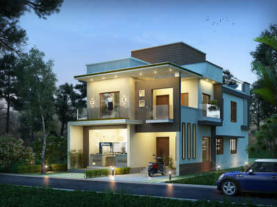 Modern Contemporary design #4BHKPlans  #2000sqftHouse  #commercial_shop  #5centPlot