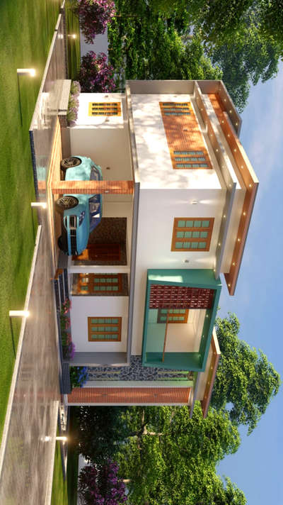 Exterior 3D Render view
 #architecturedesigns 
 #KeralaStyleHouse 
 #keralahomedesignz 
 #2000sqftHouse 
#ContemporaryDesigns 
#HouseConstruction 
 #Pathanamthitta 
#buildingpermits 
 #keralabuilders 
 #ElevationHome 
 #exteriordesigns 
 #exteriors 
#3d 
#keralahomeplans 
#keralaexteriorelevation
