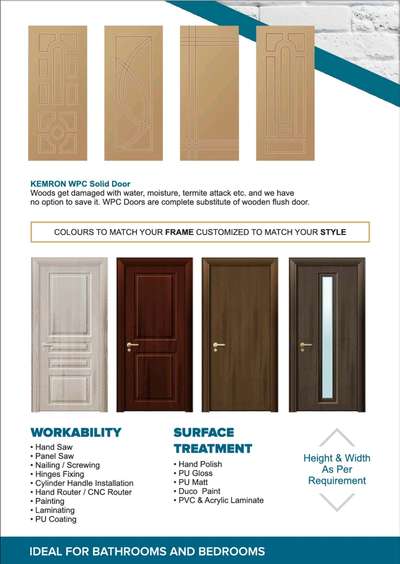 Kemron Wood Plast Pvt Ltd
PVC Foam Board
WPC Foam Board
WPC Door Sheet
WPC Door Frame
 #multiwood #pvcpanels #wpc #wpcdoor #doorframe #doors