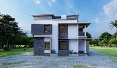 Contemporary elevation
#3BHKHouse
#below1500sq.ft