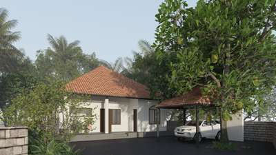 Residence Project @sreekaryam 
#ElevationDesign  #FloorPlans #3d #d5 #exteriors #facadedesign