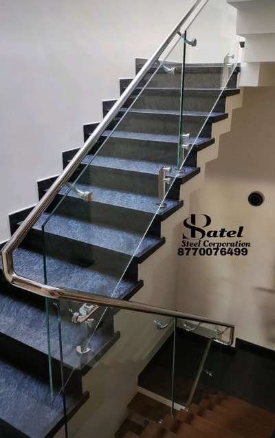 𝗳𝗼𝗿 𝗜𝗻𝗾𝘂𝗶𝗿𝘆📞:-𝟴𝟳𝟳𝟬𝟬𝟳𝟲𝟰𝟵𝟵
Glass Handrail 

#GlassBalconyRailing #GlassHandRailStaircase #roundpipe #StaircaseDesigns #HomeDecor #homedecoration #spatelsteelcorporation #handrailsteel #railling #trendingdesign #3d #WoodenBalcony  #koloapp #kolohindi #kolocommunity