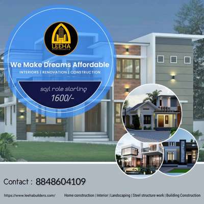 LEEHA BUILDERS 
Your dream in our hands
Best builders group in kerala