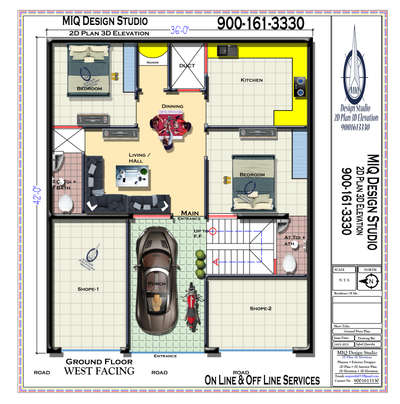 *36' x 42'* #Vastu_Plan 
#New_Plan_ 
#West Facing #_Ground_floor
किसी भी प्रकार का नक्शा, और डिज़ाइन  बनवाने के लिए सम्पर्क करे, घर की शान ही आपकी पहचान
#MIQ_Design_Studio
#2D_Plan_3D_Elevation 
9001613330