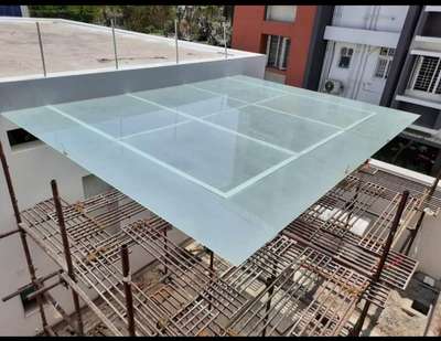 pergola intallation...12mm thoughened saint gobain glasses