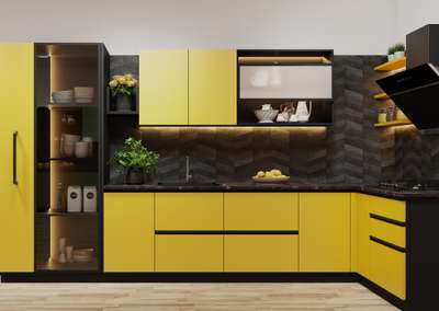 Modular Kitchen
 #KitchenIdeas  #ModularKitchen  #ClosedKitchen  #KitchenCabinet