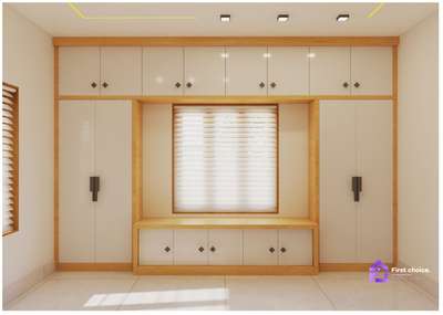 A bay window with cabinets on both sides adds both beauty and functionality to a room. The wide window brings in natural light and offers a scenic view, while the side cabinets provide smart storage or display space. This combination creates a stylish and practical focal point in the interior.

 #InteriorDesigner #baywindow #harippad #kayamkulam #alapuzha #no1 #interiorcompanynearme