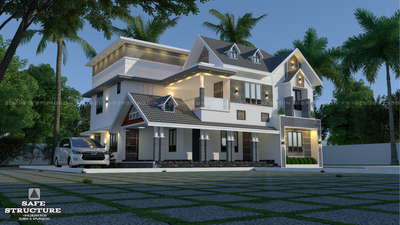 SAFE STRUCTURE 3D Ph: 6282693930 #KeralaStyleHouse  #malludesigner  #keralaplanners  #sketchupvray