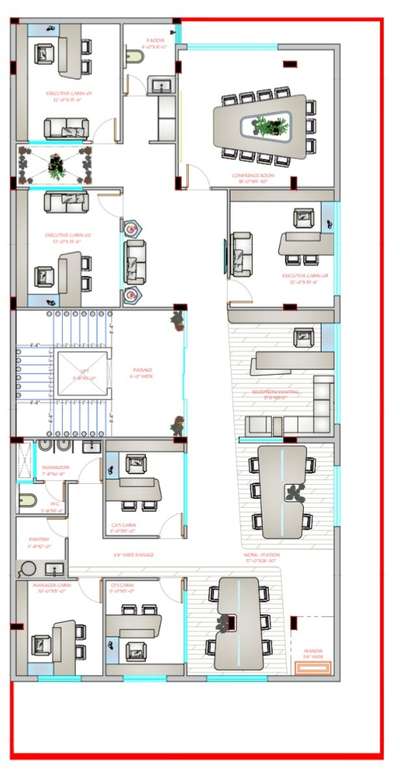 OFFICE AND RESIDENTIAL LAYOUT 
(43*85'-6") EAST FACING  
 #architecturedesigns 
#layoutfloor 
#InteriorDesigner 
#furniturelayoutplan