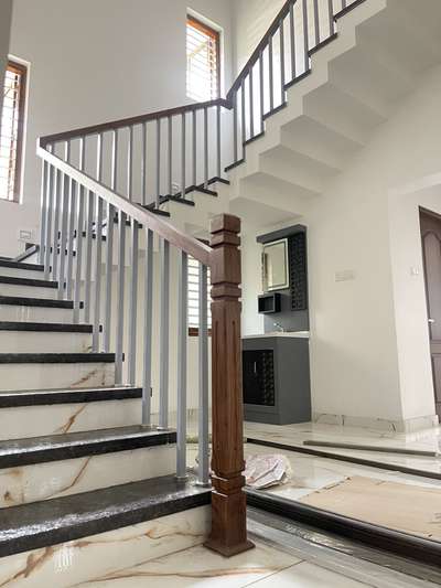 Wooden railing with Gp full Finished  #StaircaseDecors  #StaircaseDesigns  #StaircasePaintings  #StaircaseStorage  #StaircaseIdeas