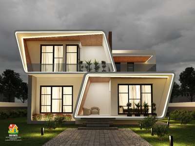 #NEW_PATTERN 
#ContemporaryDesigns 
#ElevationHome 
Proposed Site At Chalakudy