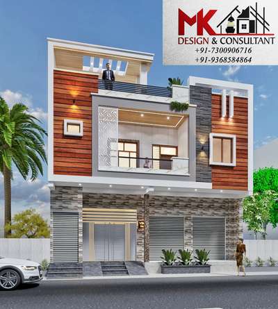 3D Front Elevation Design By Mk Design & Consultant Muzaffarnagar
 #exteriordesigns  #exterior3D  #3d_exterior  #3dsmax3dplan  #frontElevation