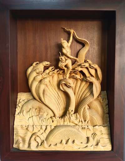 #Wooden #reliefsculpture #Kaleeyamardhanam