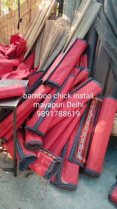 Bamboo chick balcony installation mayapuri Delhi 9891788619