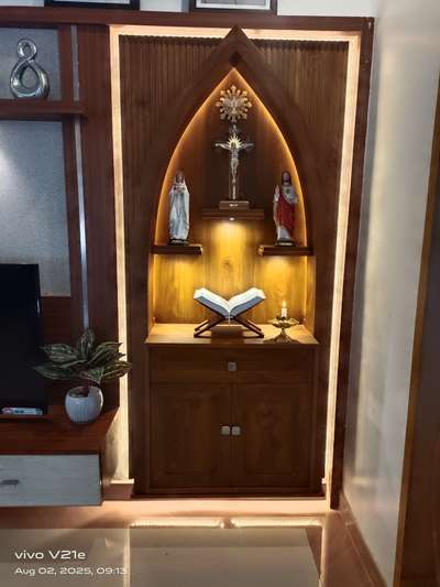 Prayer Unit of WPC Realistic wooden look with Auto coat Polish