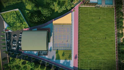 Proposed design for BBM Spotland Sports Club at Mongam, Malappuram