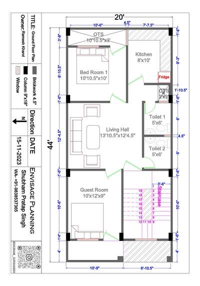 20x44 Final Plan
We provide
✔️ Floor Planning,
✔️ Vastu consultation
✔️ site visit, 
✔️ Steel Details,
✔️ 3D Elevation and further more!
#civil #civilengineering #engineering #plan #planning #houseplans #nature #house #elevation #blueprint #staircase #roomdecor #design #housedesign #skyscrapper #civilconstruction #houseproject #construction #dreamhouse #dreamhome #architecture #architecturephotography #architecturedesign #autocad #staadpro #staad #bathroom