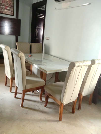 daineeg table 65000
6 chair sagwan wood contect 9971720806
