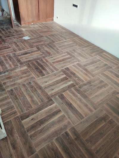 #Laminate Wood Flooring With Herringbone Basket Pattern...