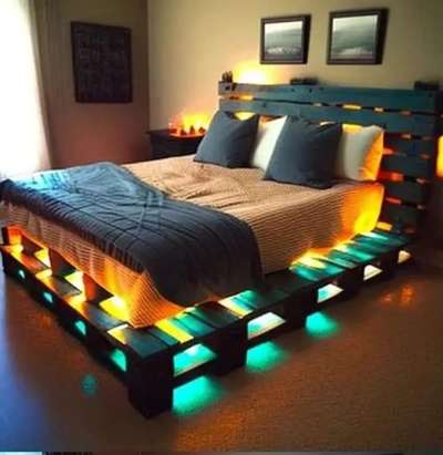 wood bed super cool design  #BedroomDeco  #BedroomDesigns