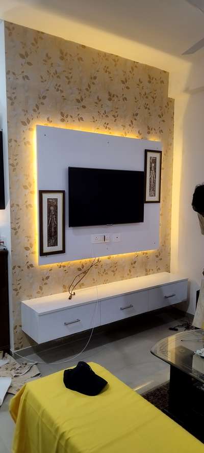 led tv unit made by century plywood